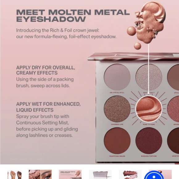 New without box! Morphe Rich & Foiled Artistry Palette in Rose to Fame - Picture 7 of 7